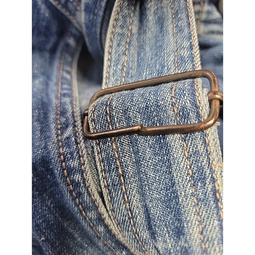 Disney Mickey Mouse Denim Overalls XL‎ Embroidered Front Pocket Adjust Y2K - Picture 14 of 15